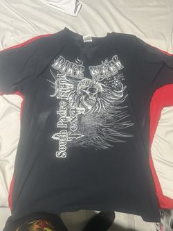 Black biker shirt size m stained