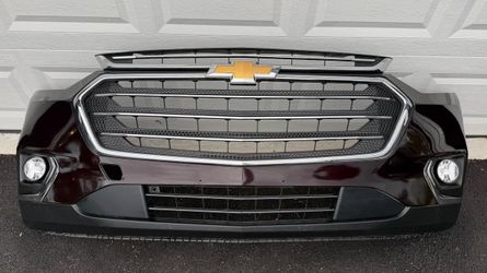DARK CHERRY CHEVROLET TRAVERSE FRONT BUMPER 2018 2019 2020 2021
