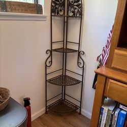 Gorgeous Corner Shelf Unit - Rustic Iron