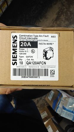 Siemens Arkfault 20 Amps Breaker