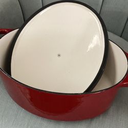 Red enamel  12” l x 9” w x 4” deep