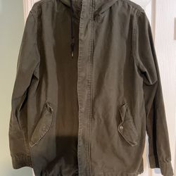 Forever 21 Olive Green Trench Coat