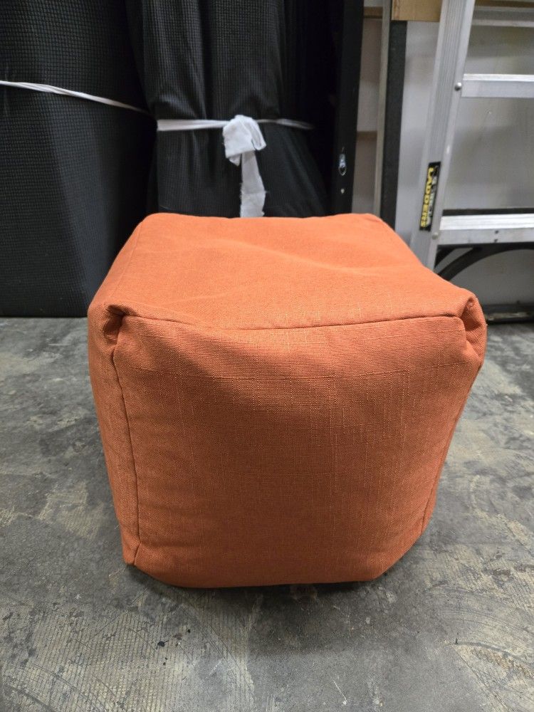 Scandinavian Designs Orange Pouf
