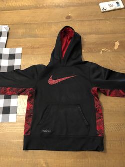 Nike hoodie red and black medium size 