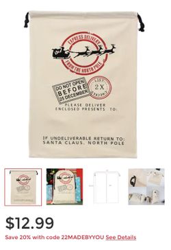 North Pole Polar Express Bag