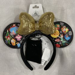Disney Parks Christmas Light-Up Holiday Headband Ears w/ USB Charger