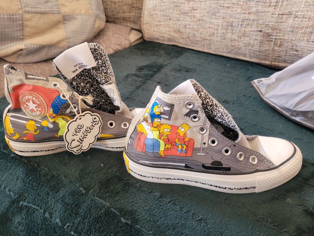 CONVERSE SNEAKERS / THE SIMPSONS / WOMEN'S 3, MEN'S 5 / NO BOX OR LACES / $60 OBO