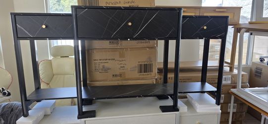 New Console Table TV Stand with Drawers