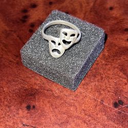Sterling 925 Comedy And Tragedy 🎭 Ring  Size:5-6