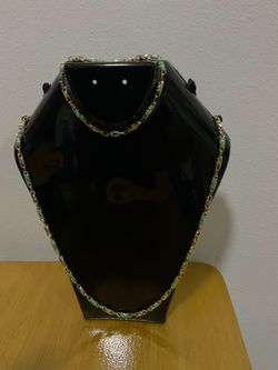 L’Atelier Nawbar Turquoise Enamel 18k Gold Necklace