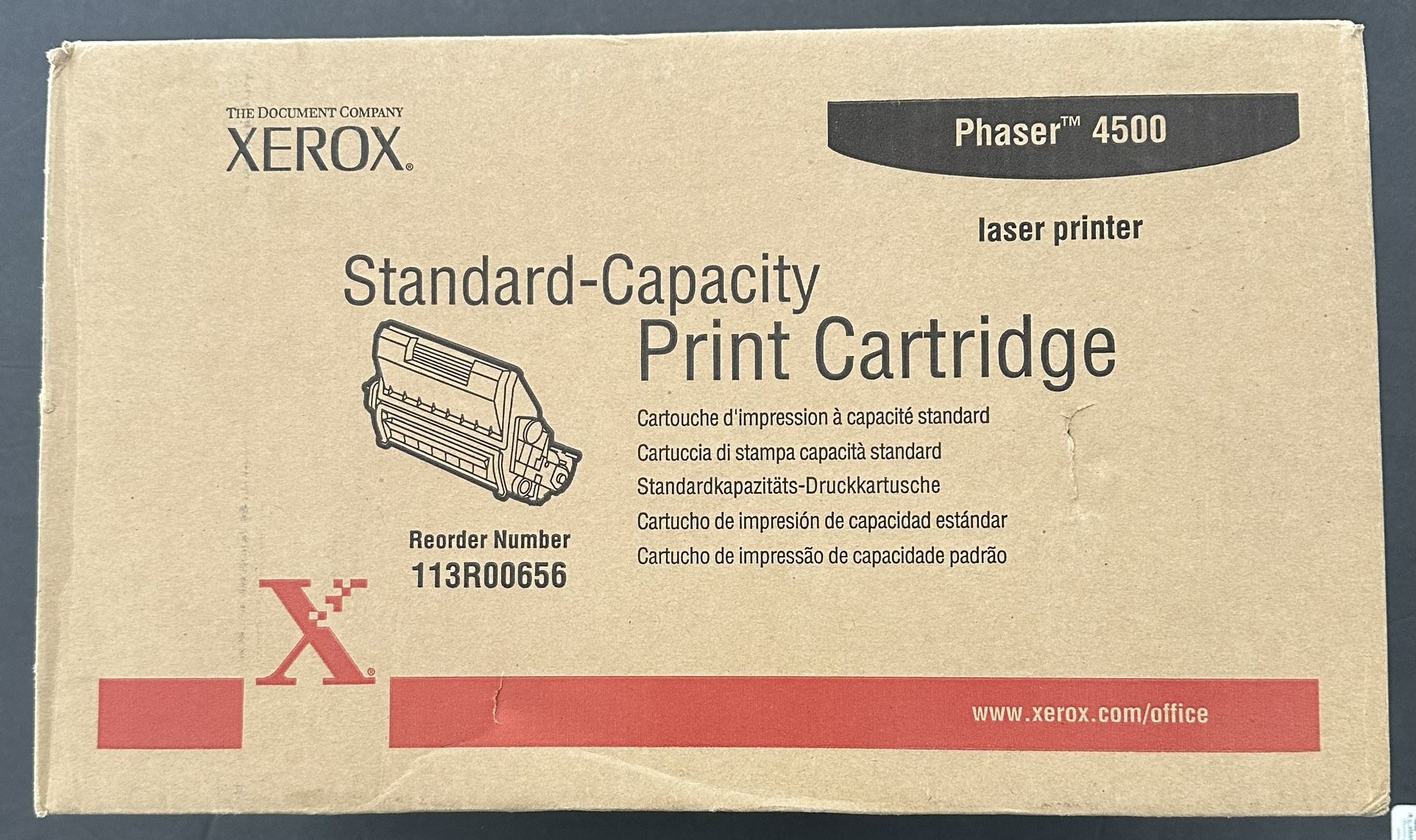 New (Lot of 2) Xerox Phaser 4500 Standard Capacity Print Cartridge Black 113R00656
