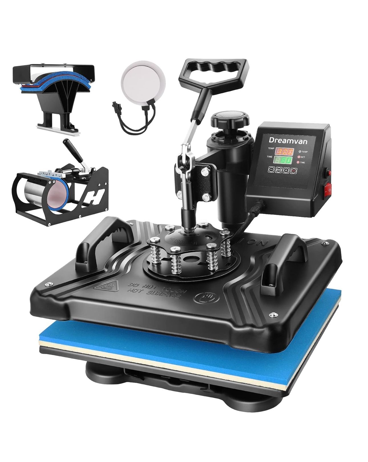 5 in 1 Heat Press Machine Digital Craft Heat Press Transfer Printing Machine Easy Press Sublimation Printer Press Heat Transfer Machine for T Shirts M