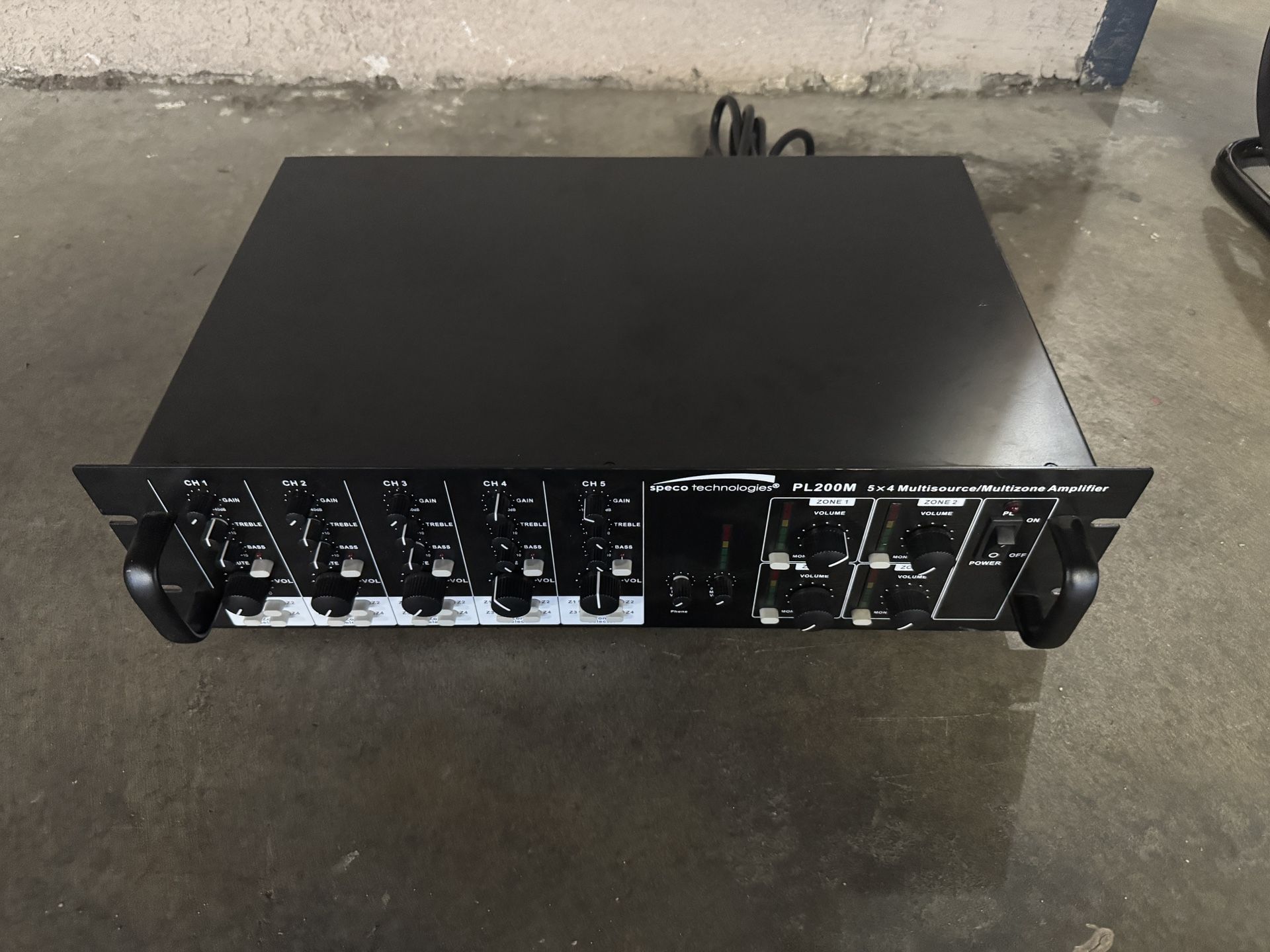 Speco Technologies PL200M 5x4 Multisource/Multizone Amplifier