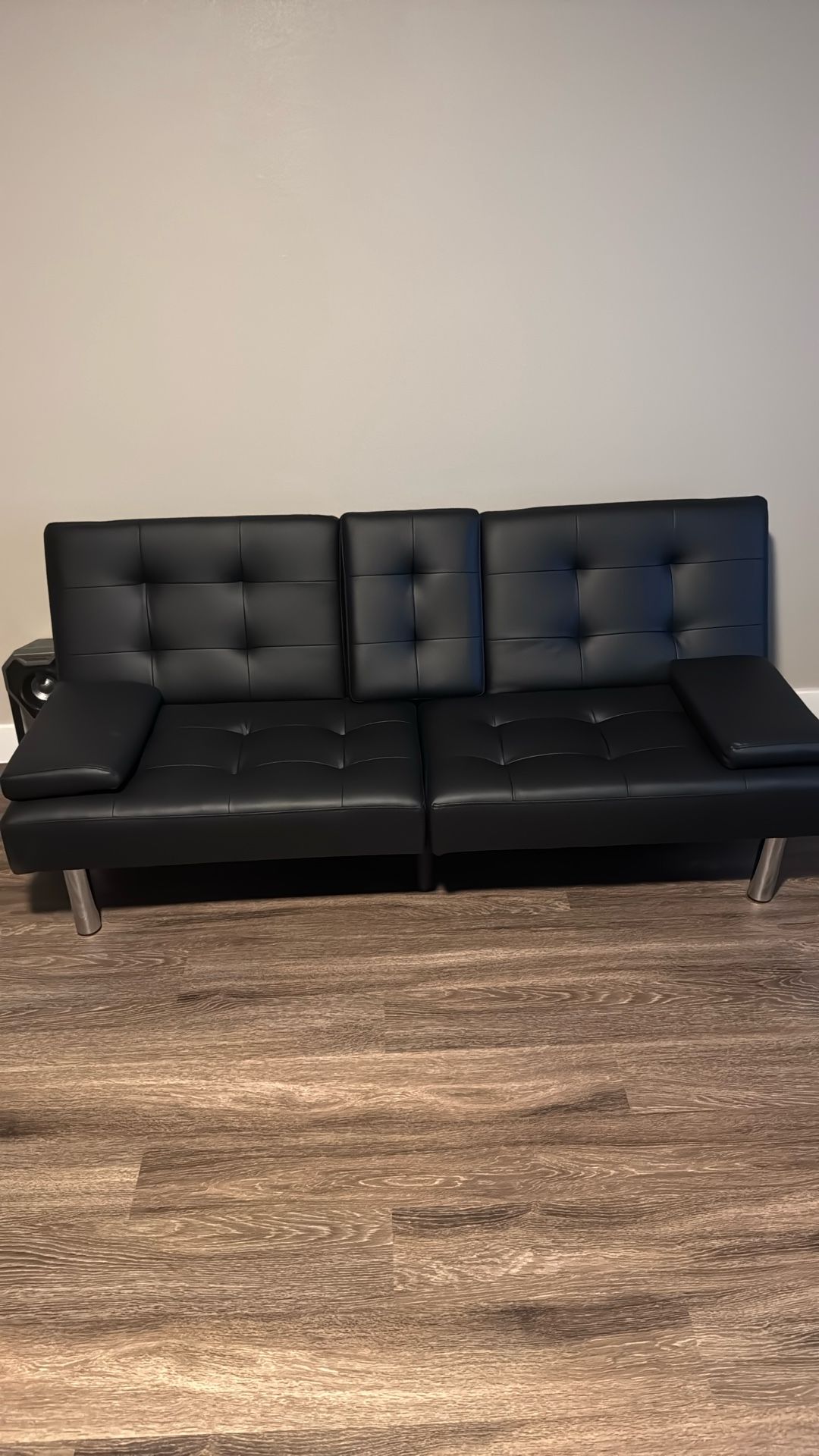 Miray Twin 65’’ Faux Leather Convertible Sofa