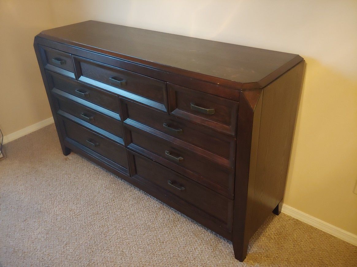 Large Solid Wood Dresser (64"x38"x18")