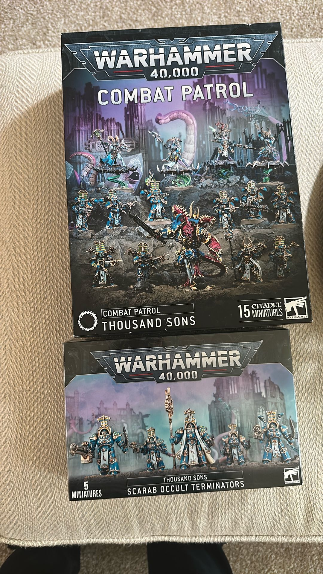 Warhammer thousand sons combat patrol and Scarab Occult Terminators 