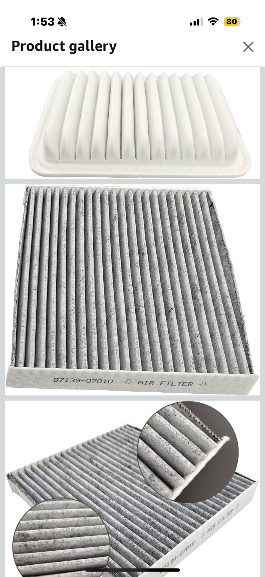 Toyota Corolla Filter