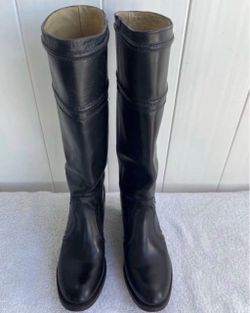 Vintage Women’s FRYE Classic Tall Black Leather Boots - Style: Jane 14L (Size 9)