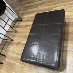 Brown, large storage bench