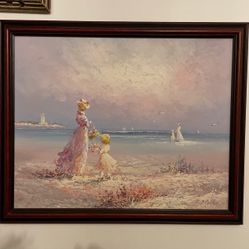 Original Oil Painting On Convas Signed By J MilletOri