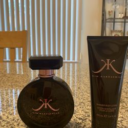 Kim Kardashian Perfume And Shimmering Body Lotion  Used