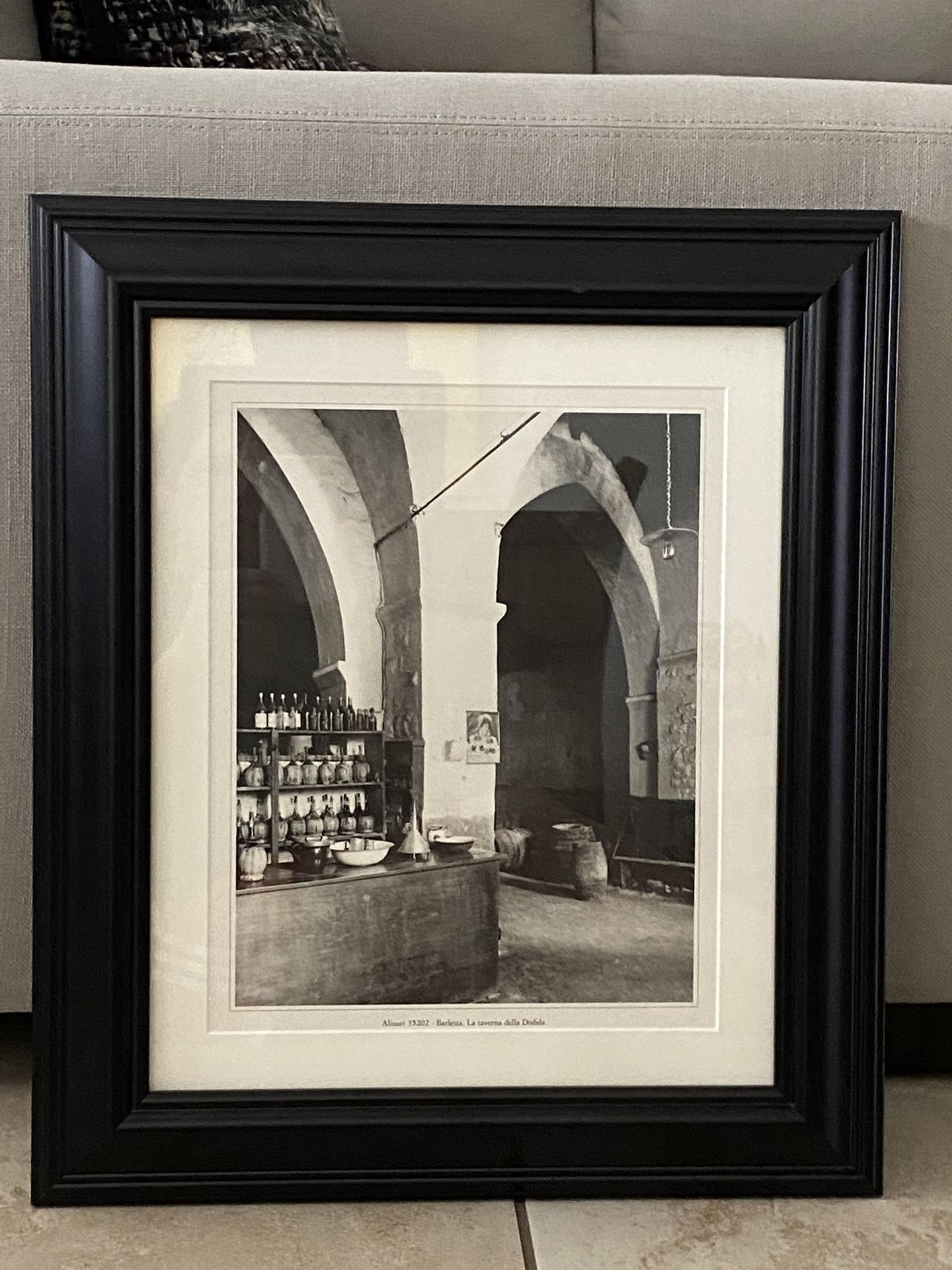 Vintage Circa Rome Italy Print. Solid Wood Custom Framed. 20.5”x17.5”. New