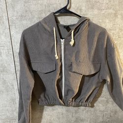 SHEIN Cropped Rouged Gray Jacket (s) 