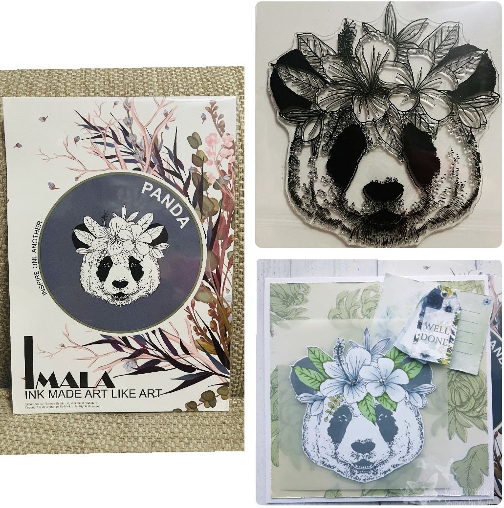 Beautiful 5.5Tx5”W Panda Stamp