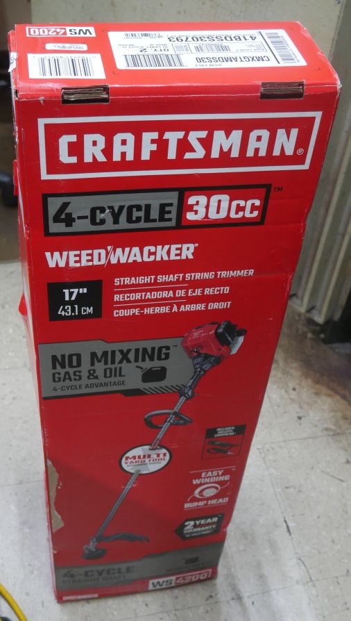 CRAFTSMAN WS4200 30cc 4Cycle 17in Straight Shaft Gas String Trimmer CMXGTAMDSS30 877954-1