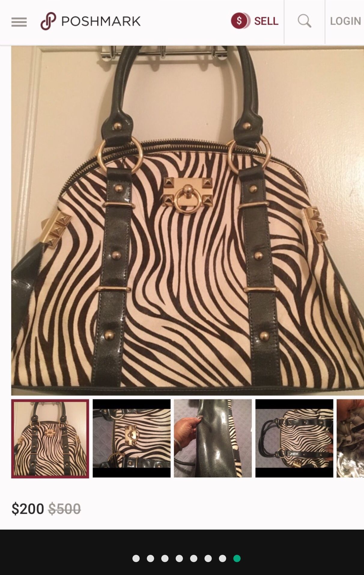 VINTAGE BETSEY JOHNSON CALF HAIR HANDBAG