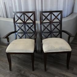 Authentic Century Furniture "Cordova" Lattice-Back Armchairs (Model 63-532) 
