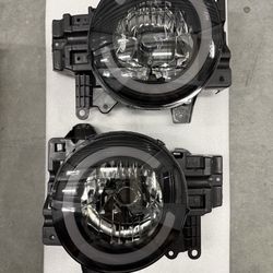Headlights For 2007 To 14 Toyota FJ Cruiser LED Smoked Lens 2Pc. / Luces Aumadas 