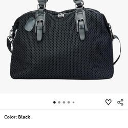  Bag for Women Nylon Weekender Bag Large Overnight Shoulder Bag Carry-on Tote Duffel in Trolley Handle