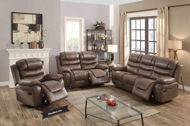 Dark Coffee Rocker Recliner set $1799.99 or $40 down