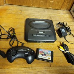 SEGA Genesis Model 2 Video Console Bundle Game Cords VTG MK-163 Black