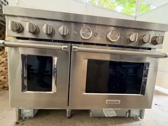 KitchenAid 48" Dual Fuel Smart Range – 6 Burners + Griddle, Double Oven – Like New ($13K new)