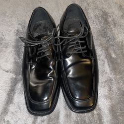 Florsheim Mens Black Leather Dress Shoes 11744-001 Sz 10 D Lace Up Gently Worn