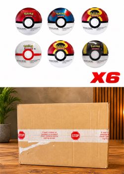 Pokemon Trading Card Games Spring 2026 Poke Ball Tin 6Ct Bundle