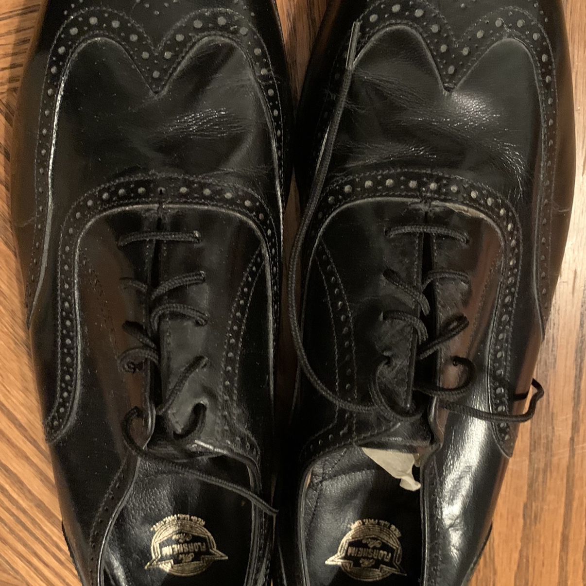 Florsheim Black leather Wingtip Shoes Size 13