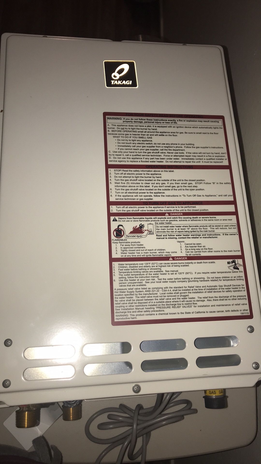 Takagi T-KJr2U-IN-N Natural Gas Tankless Water Heater, 140k BTU, Outdoor,  Non-Condensing ULN for Sale in Portland, OR - OfferUp