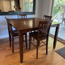 Solid Wood Dining Table, Counter Height