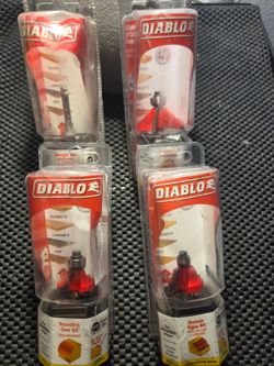 Diablo Router Bits Set of 4 different types