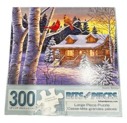WILLIAM VANDERDASSON’S “RUSTIC RETREAT” 300 Pc BITS & PIECES PUZZLE  Free Ship