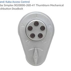 Kaba Simplex (contact info removed)-26D-41 Deadbolt