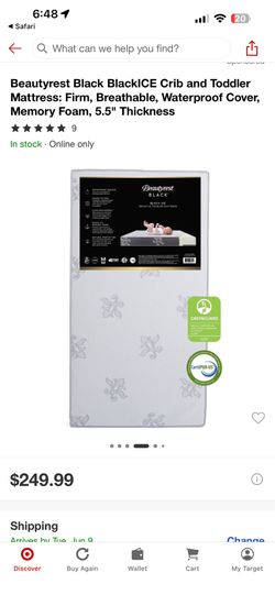 Beauty Rest Black Ice Infant toddler mattress