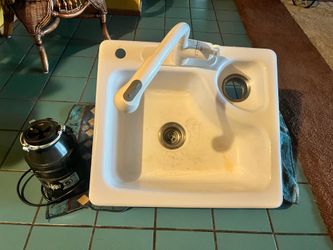 Kohler Cast Iron Sink  w/Grohe Faucet and Badger 1/2 Hp Disposal