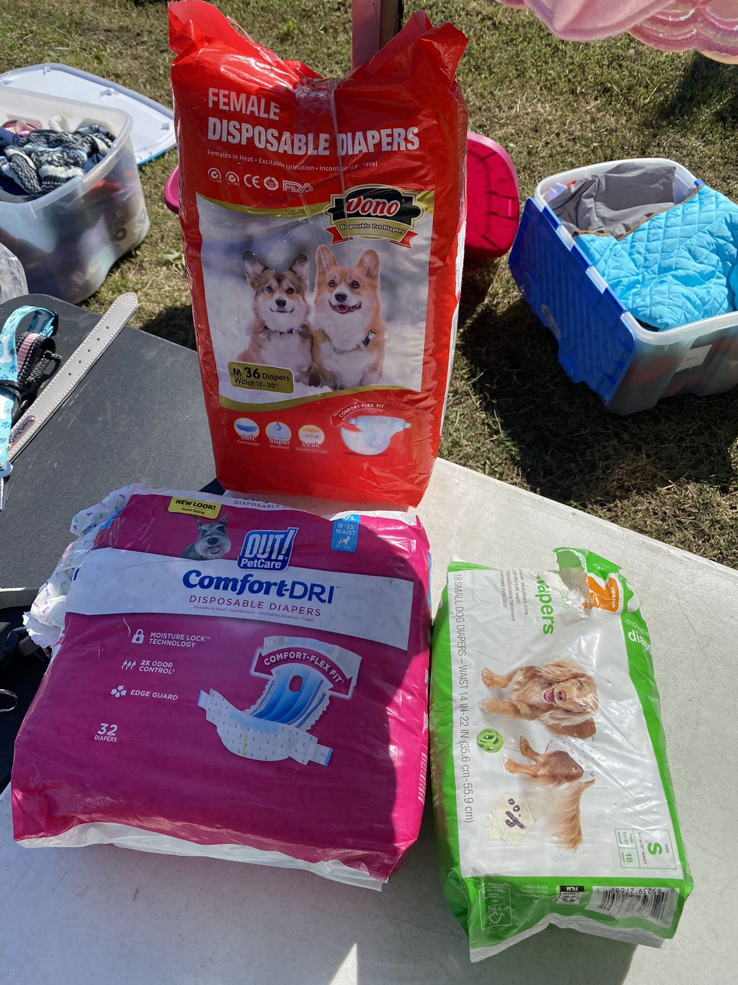 Small medium and large dog diapers $20 for all
