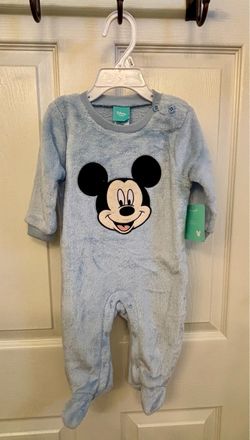 Brand NEW Disney Baby Mickey Mouse Plush Footed Sleeper