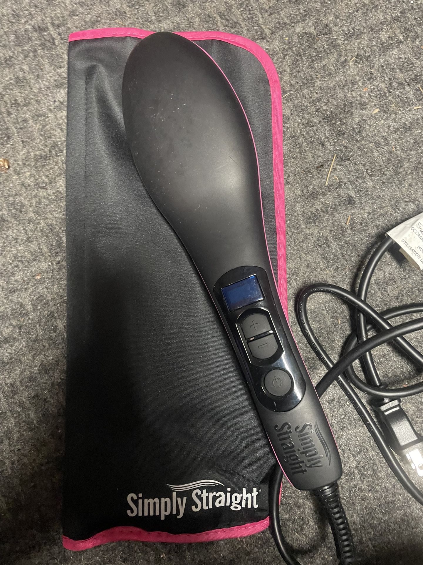 Hair brush With A Flat Iron “ As Seen On Tv “