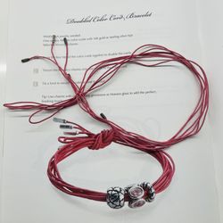 Authentic Pandora 3 Colored Jewelry Cords To Add Your Charms & Pandora Creative Book 